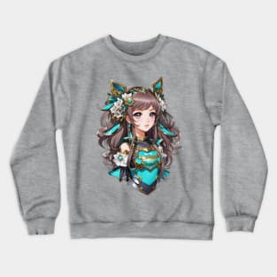 Cetus Reverie: Ethereal Anime Character Art Crewneck Sweatshirt